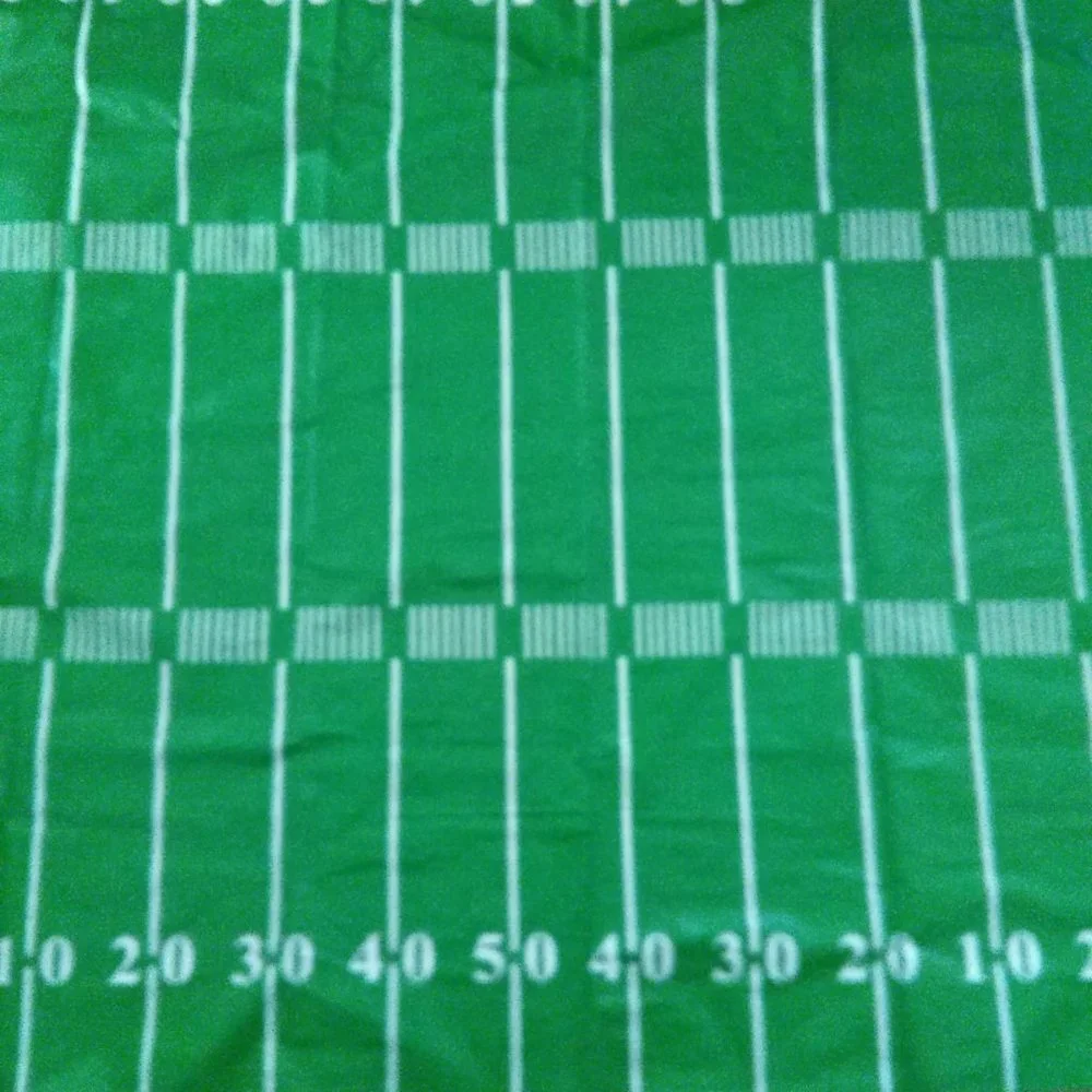 Tablecloth Vinyl Football Themed Vinyl Green/White  large